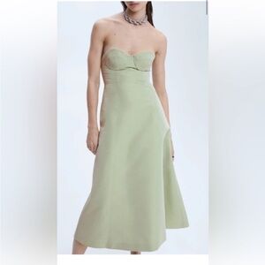 Mango corset midi dress